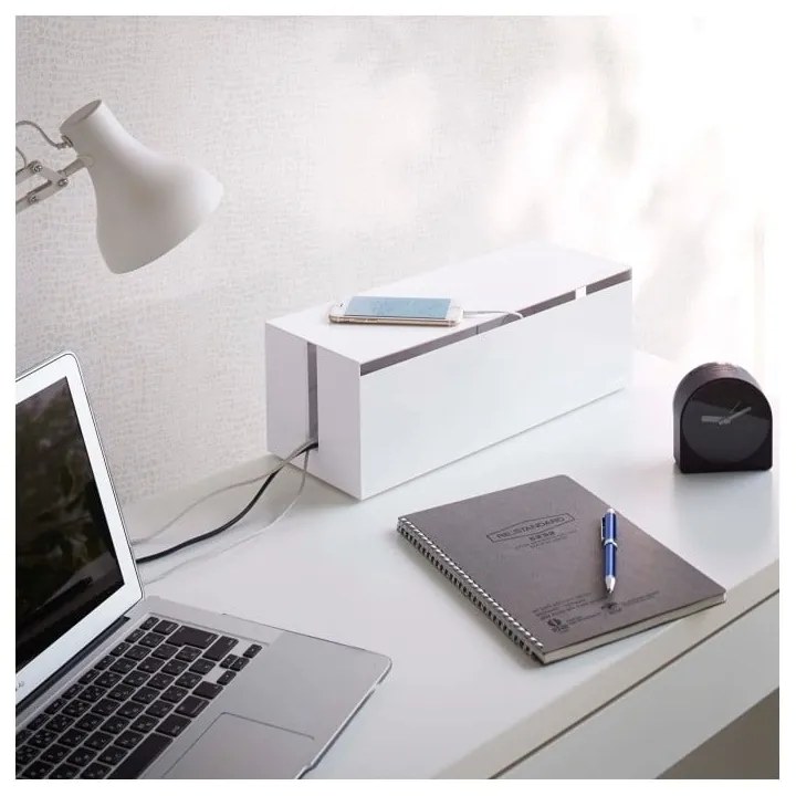 Scatola per caricabatterie bianca Scatola per cavi web - YAMAZAKI