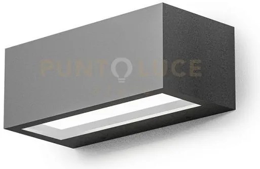 Ges970- applique led grigio antracite 4000k 600lm 15w ip65 21,5cm