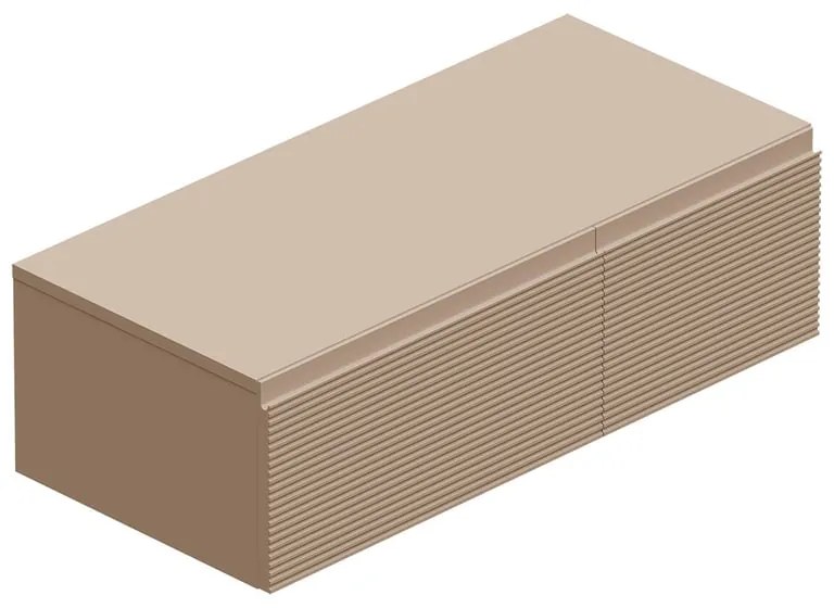 Mobile da bagno sotto lavabo Step taupe opaco L 100.3 x H 30 x P 46 cm 2 cassetti, lavabo non incluso