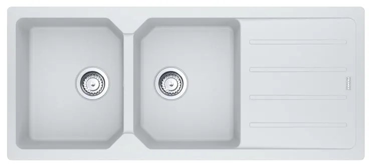 Lavello sopratop 2 vasche in fragranite bianco FRANKE City L 50 x L 116 cm