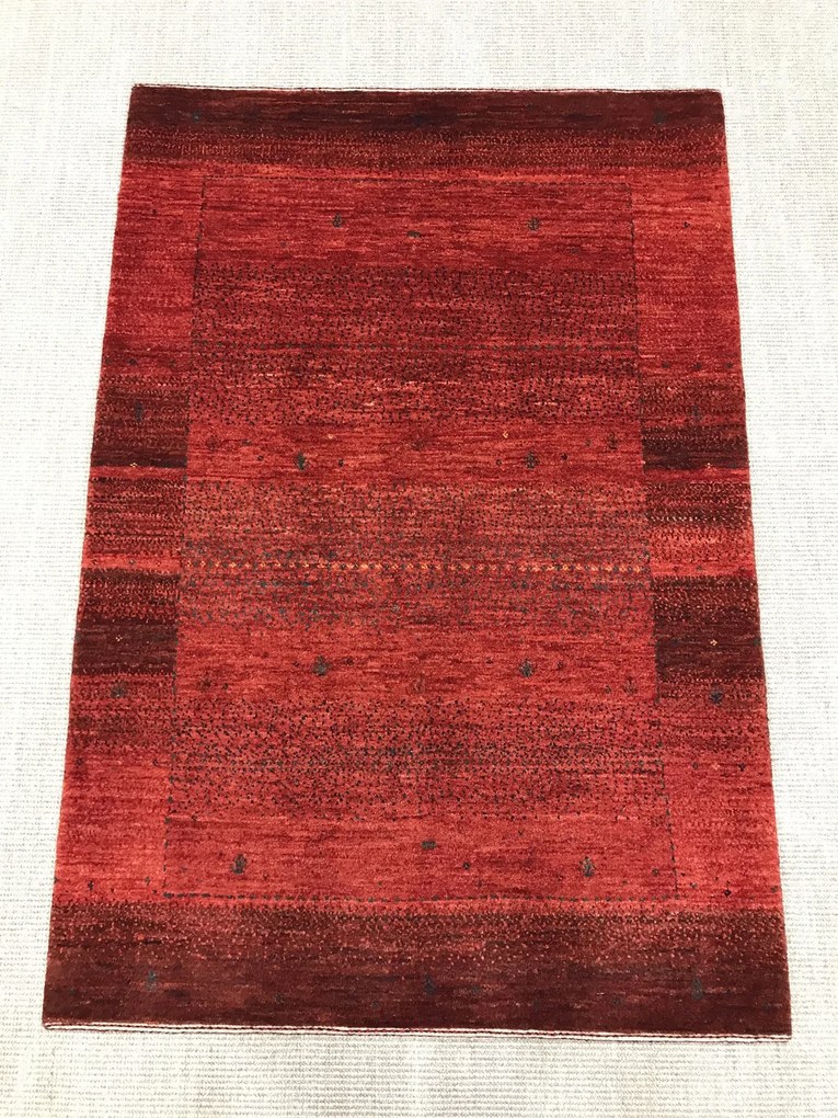 Loribaft Tappeto 150 x 100 Rosso (Iran) Annodato A Mano