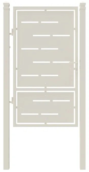 Cancello manuale con serratura manuale Privacy in ferro, apertura a sinistra, L 104.5 x H 180 cm, di colore bianco