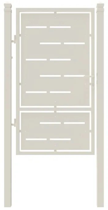 Cancello manuale Privacy in ferro, apertura centrale, L 104.5 x H 180 cm, di colore bianco