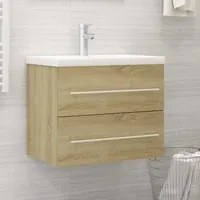 Mobile Bagno con Lavabo Integrato Rovere Sonoma in Truciolato 3099044