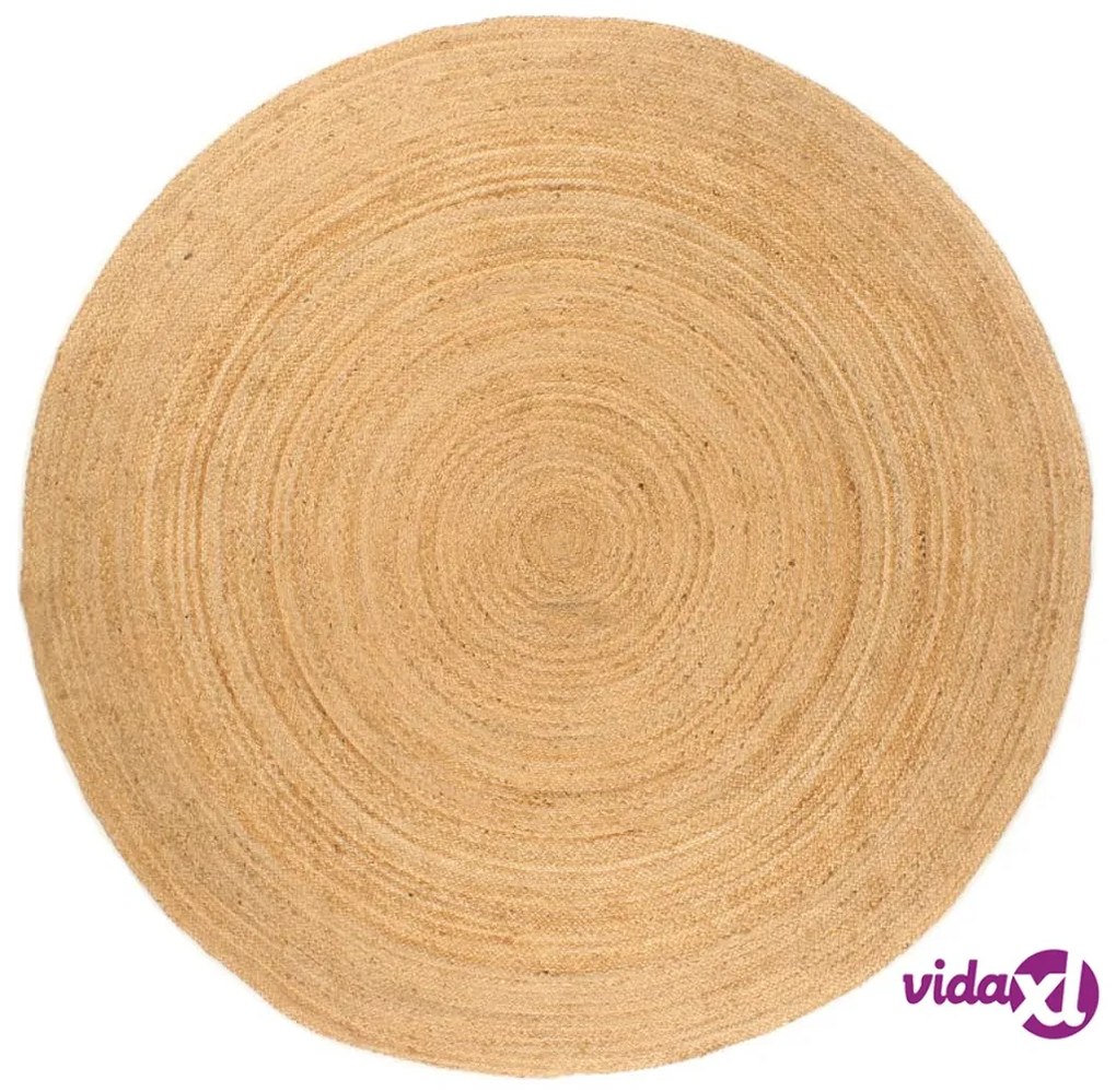 vidaXL Tappeto in Juta Intrecciata 180 cm Rotondo