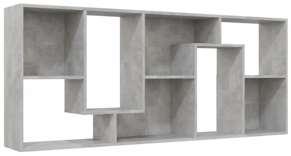 Libreria Grigio Cemento 67x24x161 cm in Legno Multistrato