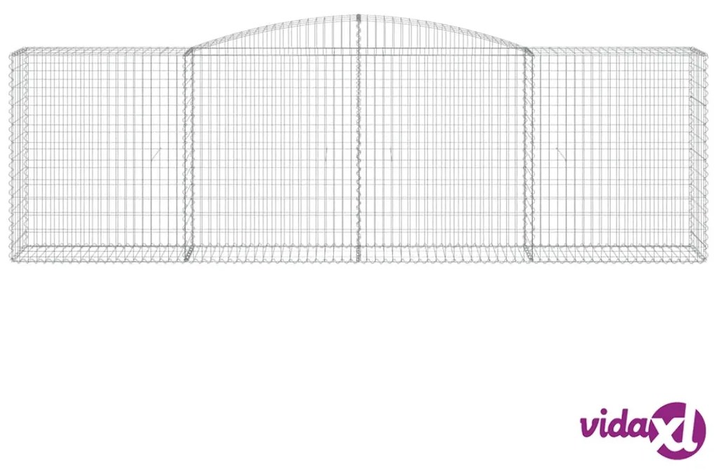 vidaXL Cesto Gabbione ad Arco 400x50x120/140 cm Ferro Zincato