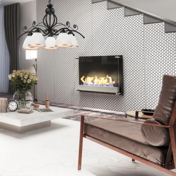 Lampadario a sospensione con catena RETRO II 5xE27/60W/230V nero