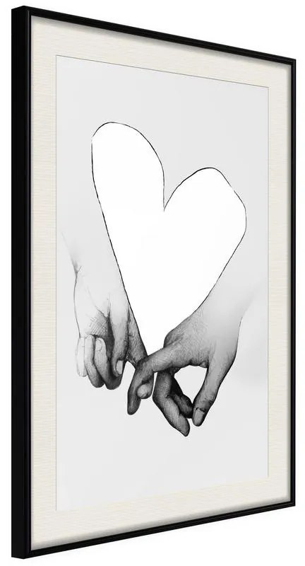 Poster  Couple In Love  Cornice Quadri Cornice nera con pass-partout, Larghezza x Altezza Home decor 20x30