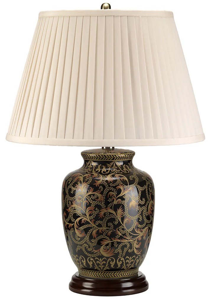 Lampada Da Scrivania Contemporanea Morris Porcellana Oro Nero Small 1 Luce E27