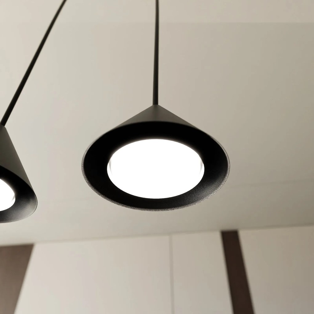 Sospensione Minimal Elit 1 Luce In Acciaio Nero