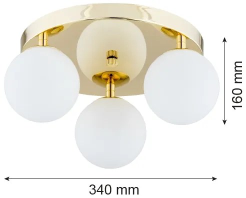 Argon 1413 - Plafoniera  FLAVIO 3xE14/7W/230V