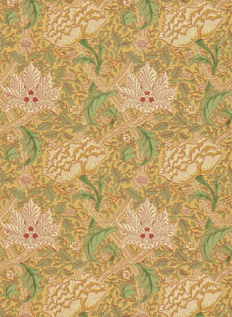 Morris & Co Carta da parati Windrush - Gold/ Thyme
