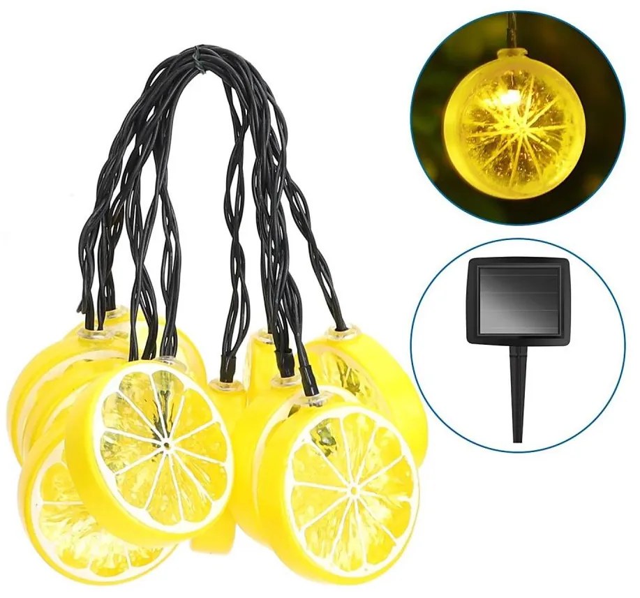 Aigostar - Catena solare LED 10xLED/3,8m IP44 bianco caldo