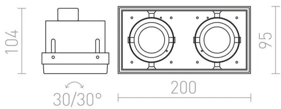 RED - Design Rendl - R12053 - Lampada da incasso ELECTRA 2xGU10/50W/230V