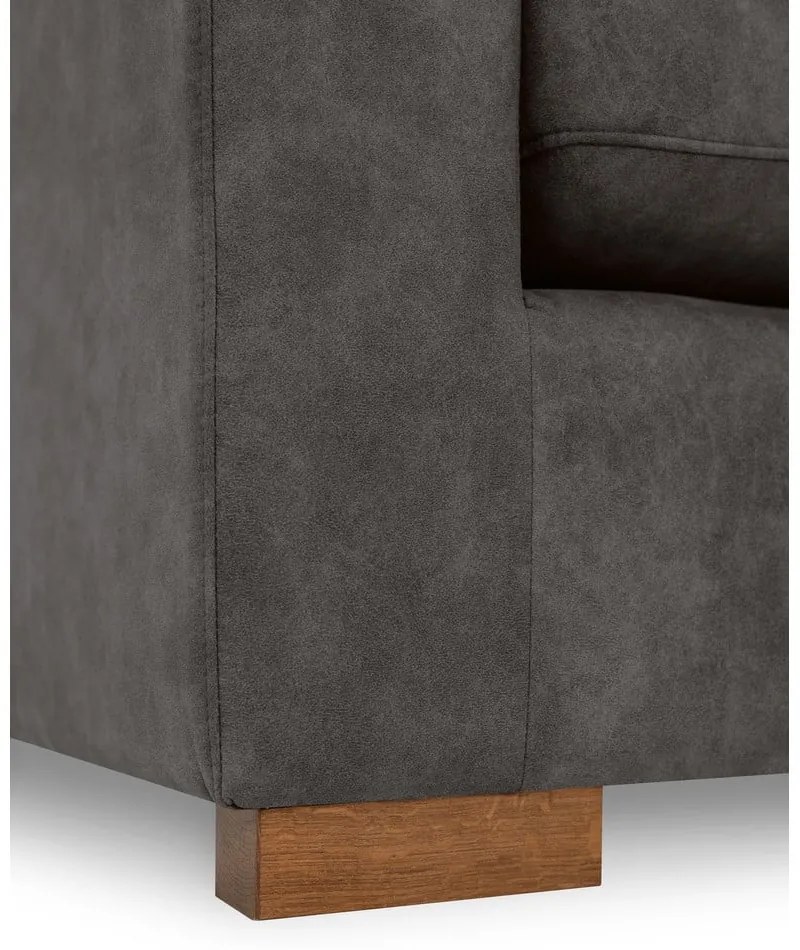 Divano in similpelle antracite 175 cm Hamburg - Scandic