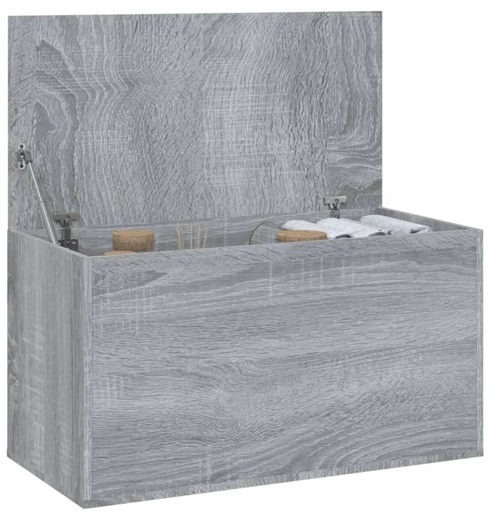 Cassapanca grigio sonoma 84x42x46 cm in legno ingegnerizzato