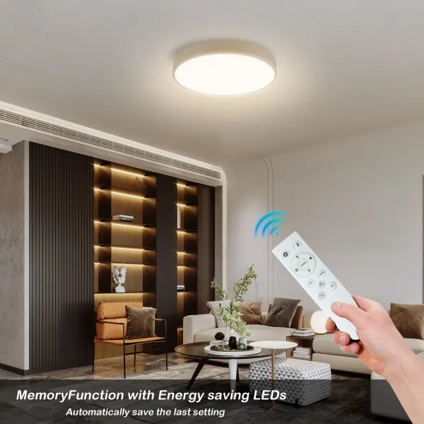 Brilagi - Lampada LED dimmerabile POOL SMART LED/48W/230V diam. 40 cm Wi-Fi Tuya beige + telecomando