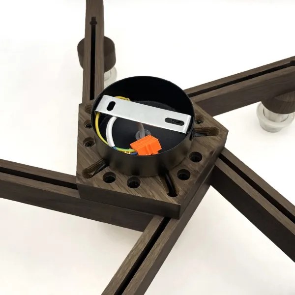 Brilagi - Lampadario LED ANTHONY 5xE14/40W/230V rovere/noce/bianco