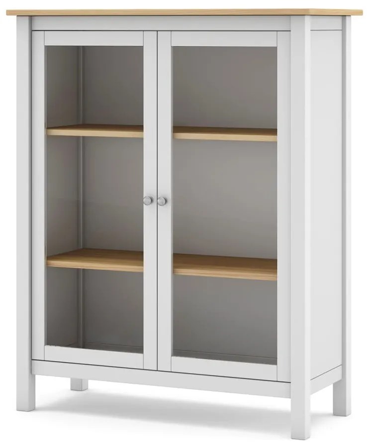 Vetrina in legno di pino bianco/naturale 90x110 cm Misti - Marckeric