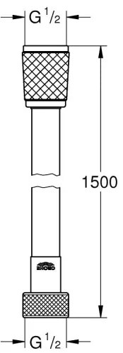 GROHE 28743002 - Flessibile per doccia VITALIOFLEX COMFORT 1500 mm