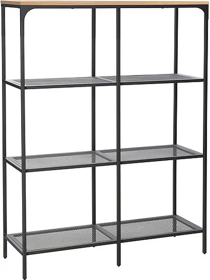 Libreria Lex A in metallo e rovere – 100x36x136 cm