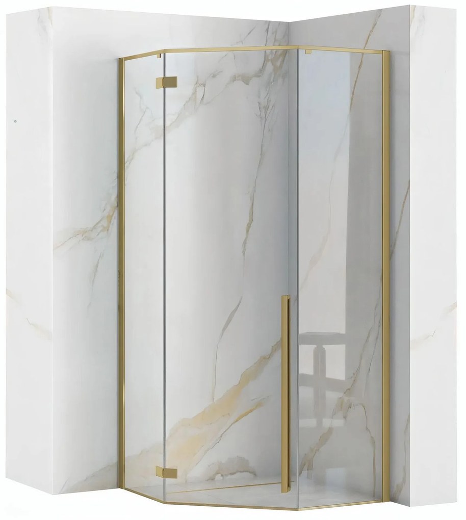 Cabina doccia DIAMOND 90x90 BRUSH GOLD