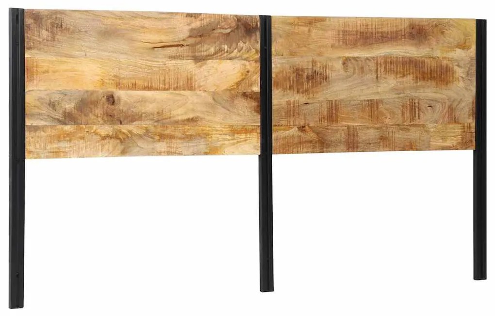 Testiera 200 Cm İn Legno Massello Di Mango E Ferro /