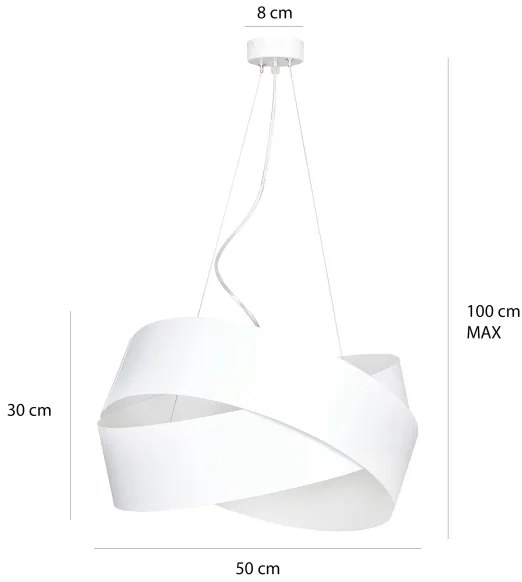 Lampadario a sospensione con filo VIENO 3xE27/15W/230V bianco