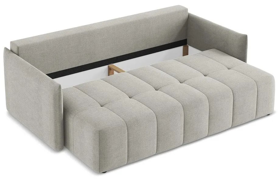 Divano grigio chiaro allungabile/con contenitore 225 cm Moku – Makamii