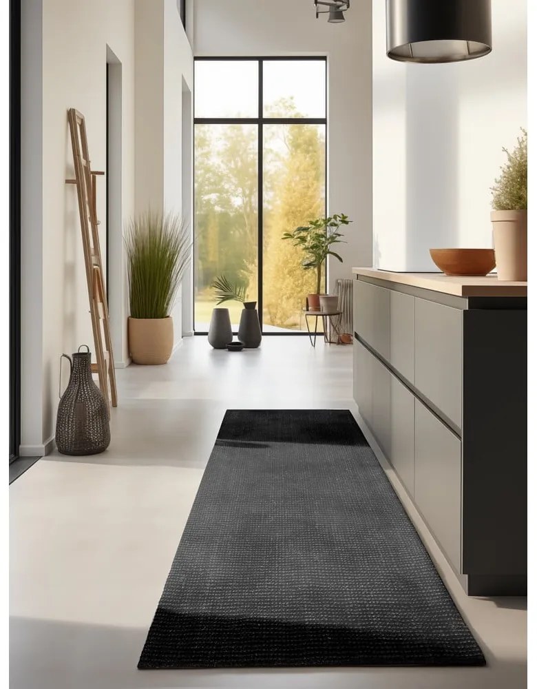 Passatoia nera in iuta 80x200 cm Bouclé – Hanse Home