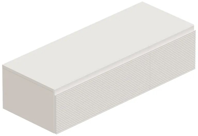 Mobile da bagno sotto lavabo Step bianco L 120.3 x H 30 x P 46 cm 2 cassetti, lavabo non incluso