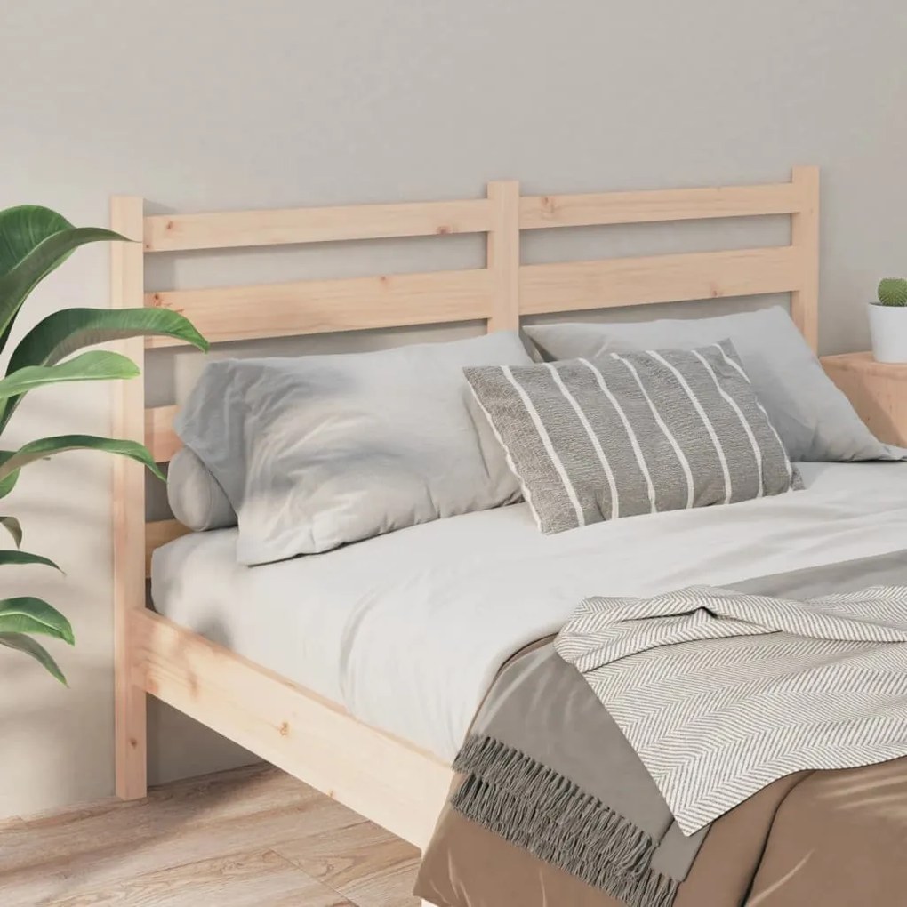 Testiera per letto 206x4x100 cm in legno massello di pino