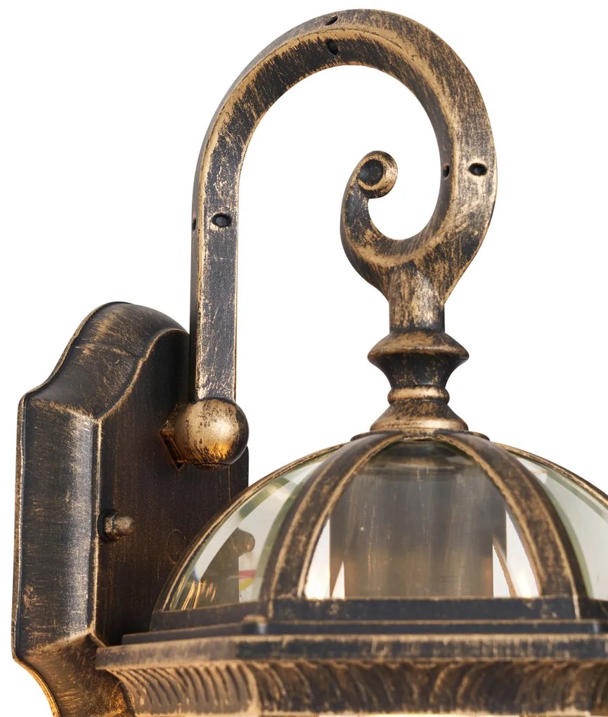 Lampada da parete da esterno classica oro antico IP44 - Glasgow