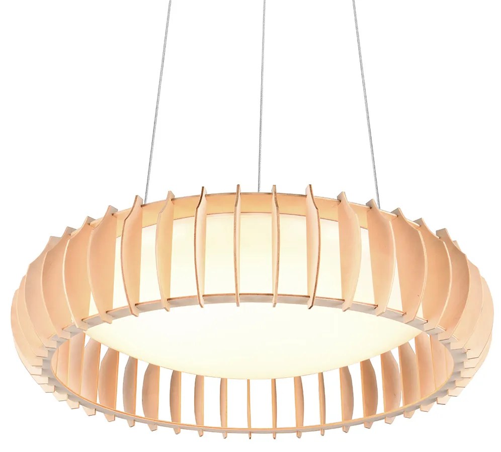 Lampada a sospensione scandinava beige con LED inclusi - Monte