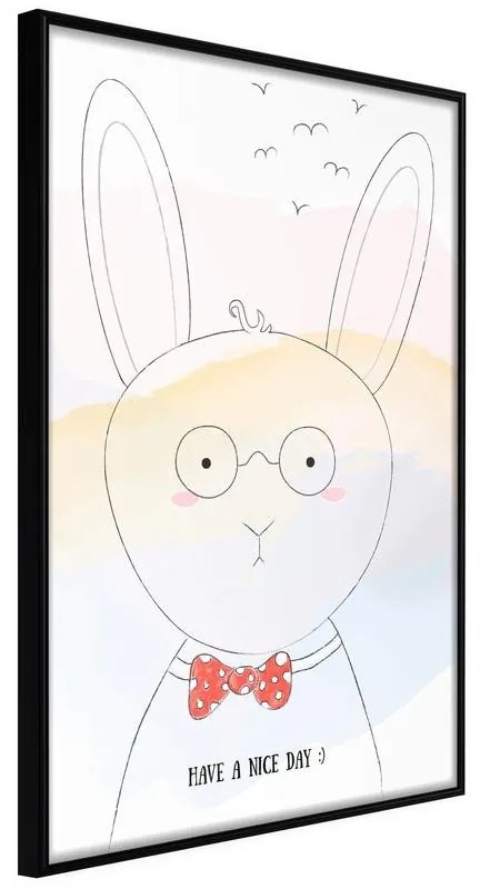 Poster  Polite Bunny  Cornice Quadri Cornice nera, Larghezza x Altezza Home decor 30x45