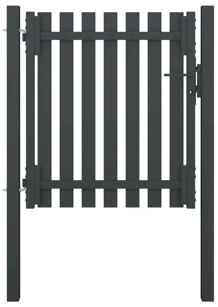 Cancello Per Recinzione İn Acciaio 1x1,25 M Antracite /