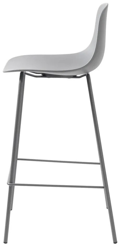 Sgabello da bar grigio in plastica (altezza della seduta 67,5 cm) Whitby – Unique Furniture