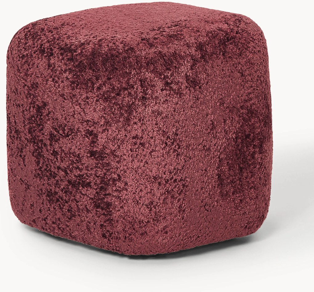 Pouf alto in teddy bouclé Wolke