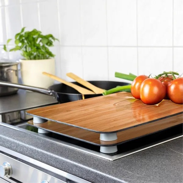 WENKO 2521497100 - Copertura per piano cottura 52x30 cm multicolore/grigio/trasparente