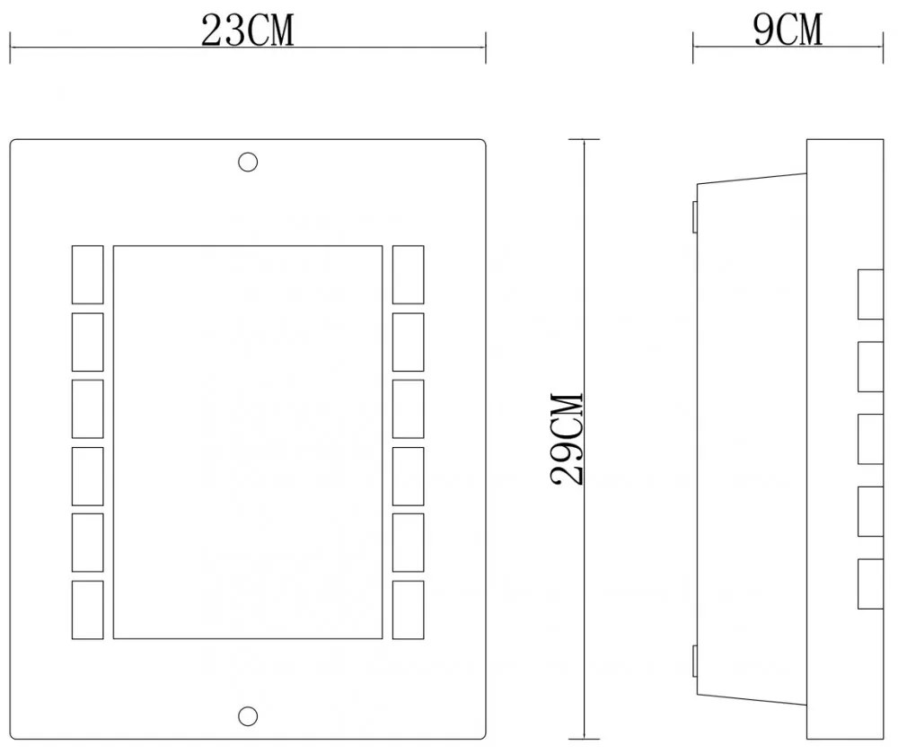 Applique Nera E27 da parete, IP54 per esterni - serie METRO Base E27