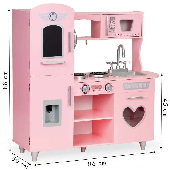 Cucina in legno per bambine in rosa