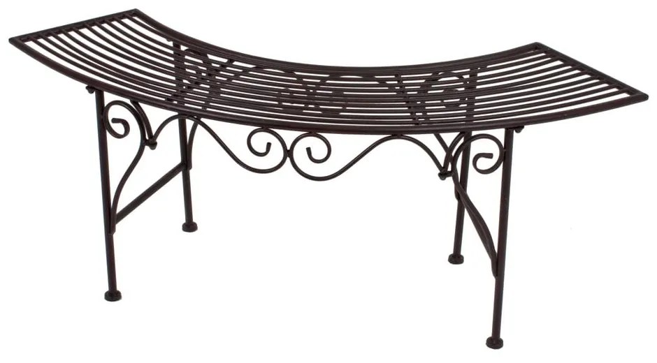 Panchina da giardino in metallo nero e marrone Fuego - Garden Pleasure