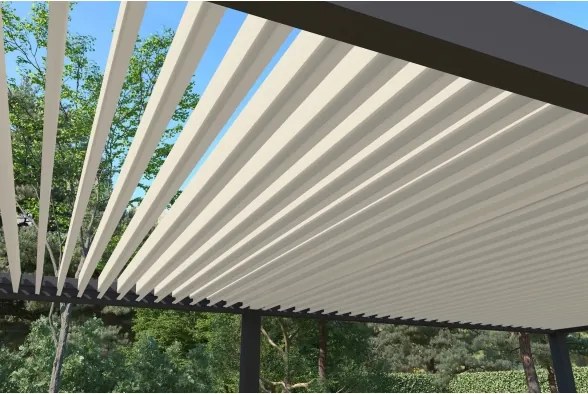Pergola bioclimatica Ombréa autoportante 4x8M in alluminio