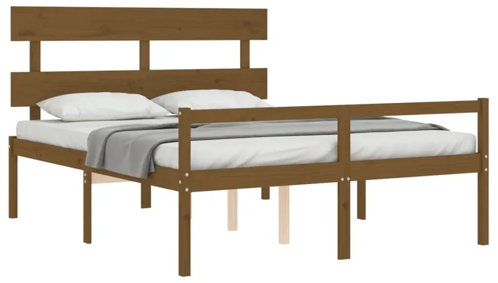 Giroletto con testiera miele 5ft king in legno massello
