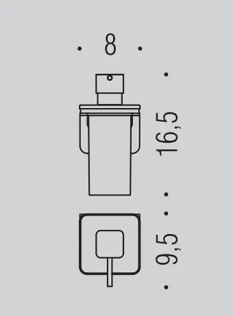 Colombo Design Over B9328vss dispenser sapone liquido a muro in Acciaio Satinato