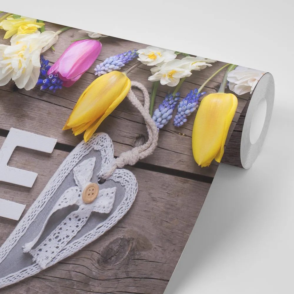 Carta da parati – Con scritta Love