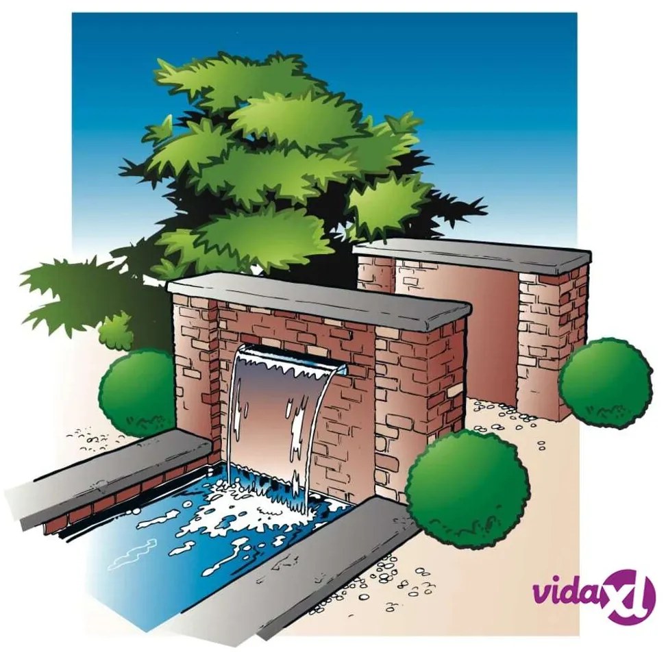 Ubbink Cascata Giardino Niagara 30 cm in Acciaio Inossidabile