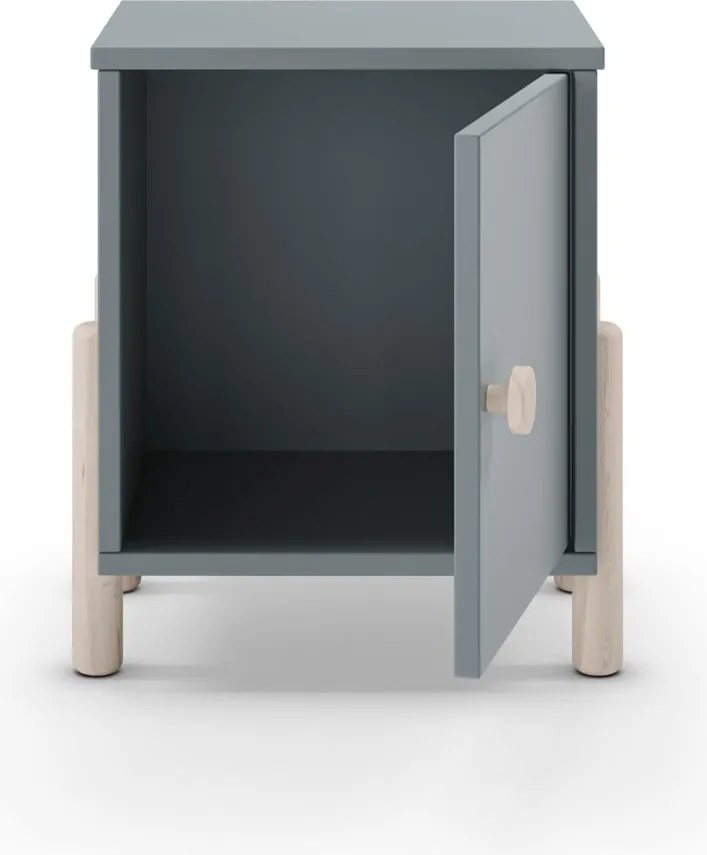 Comodino per bambini verde polveroso in pino massiccio Enola – Marckeric