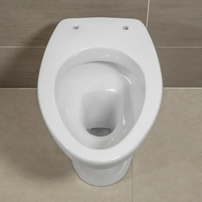 Wc per anziani e disabili con scarico a pavimento e altezza 49 cm